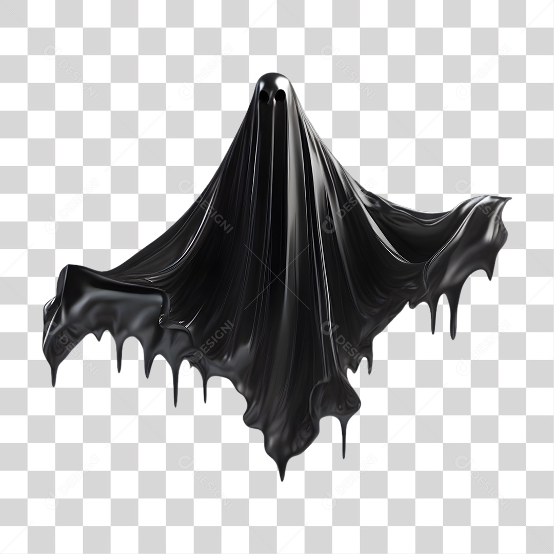 Fantasma de Halloween Elemento 3D para Composição PNG Transparente