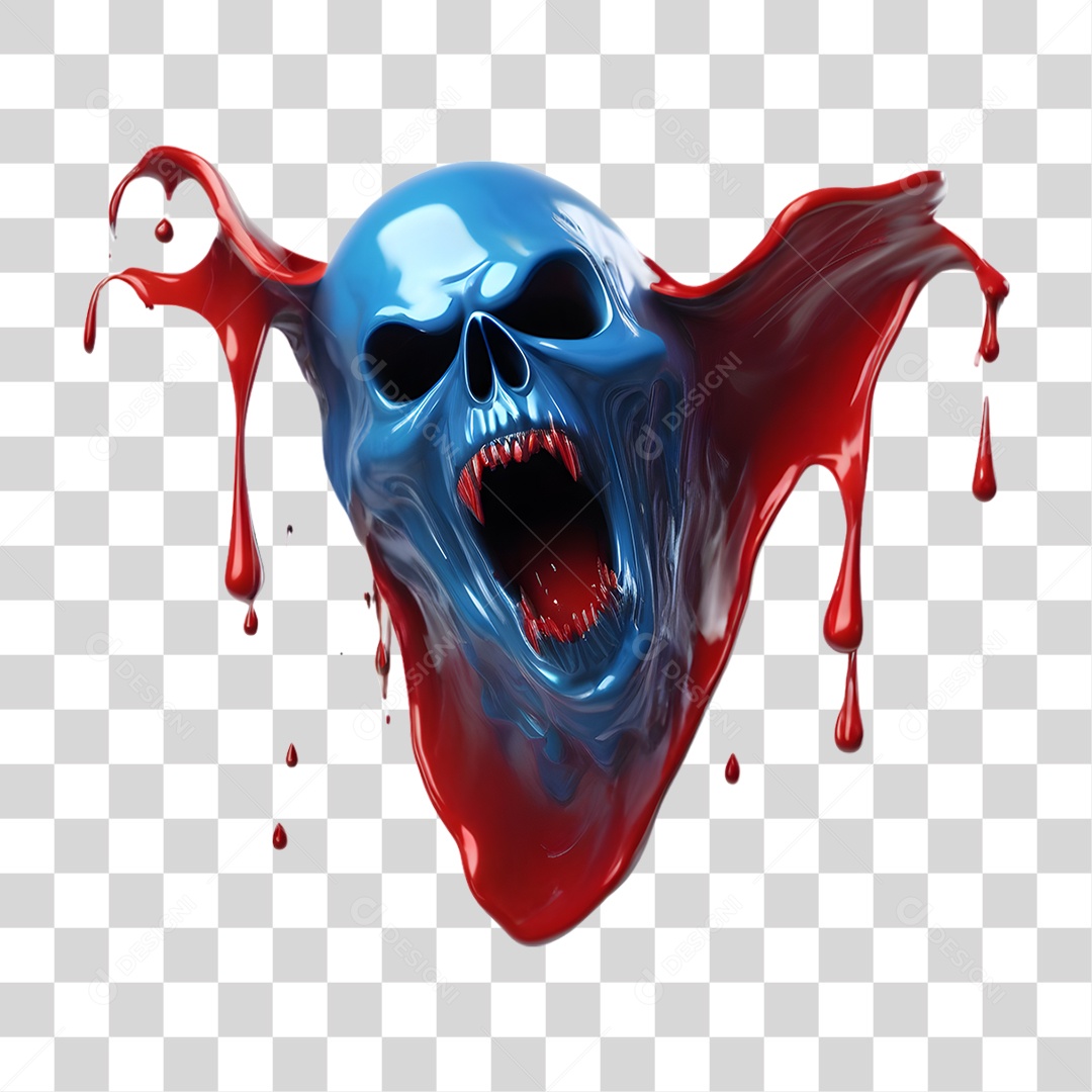 Fantasma de Halloween Elemento 3D para Composição PNG Transparente