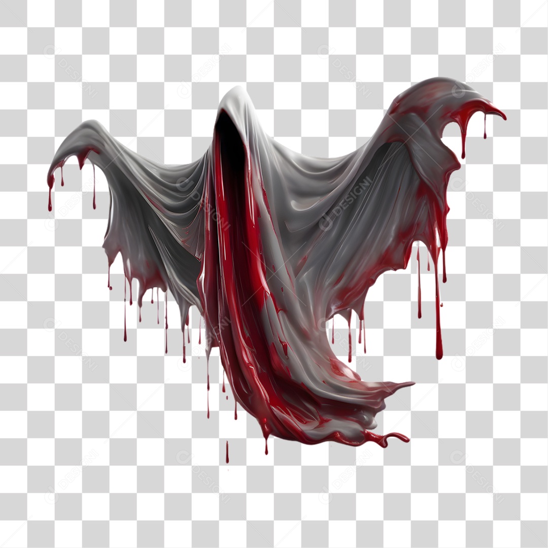 Fantasma de Halloween Elemento 3D para Composição PNG Transparente