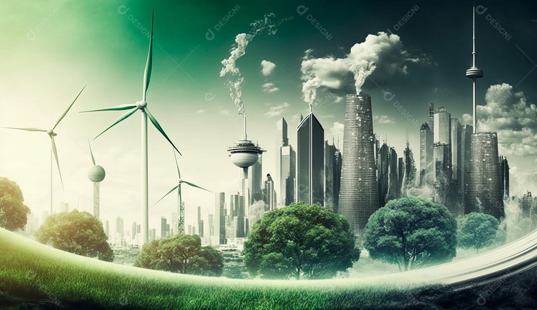 ESG energia verde indústria sustentável Meio Ambiente.