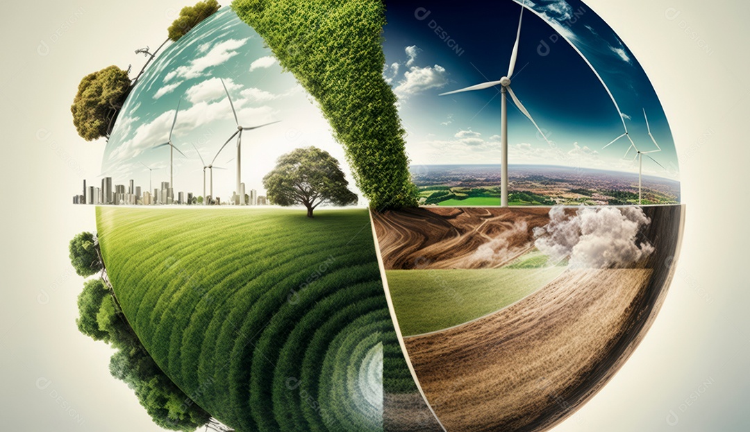ESG energia verde indústria sustentável Meio Ambiente.