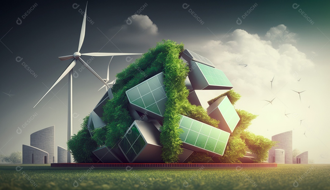 ESG energia verde indústria sustentável Meio Ambiente.