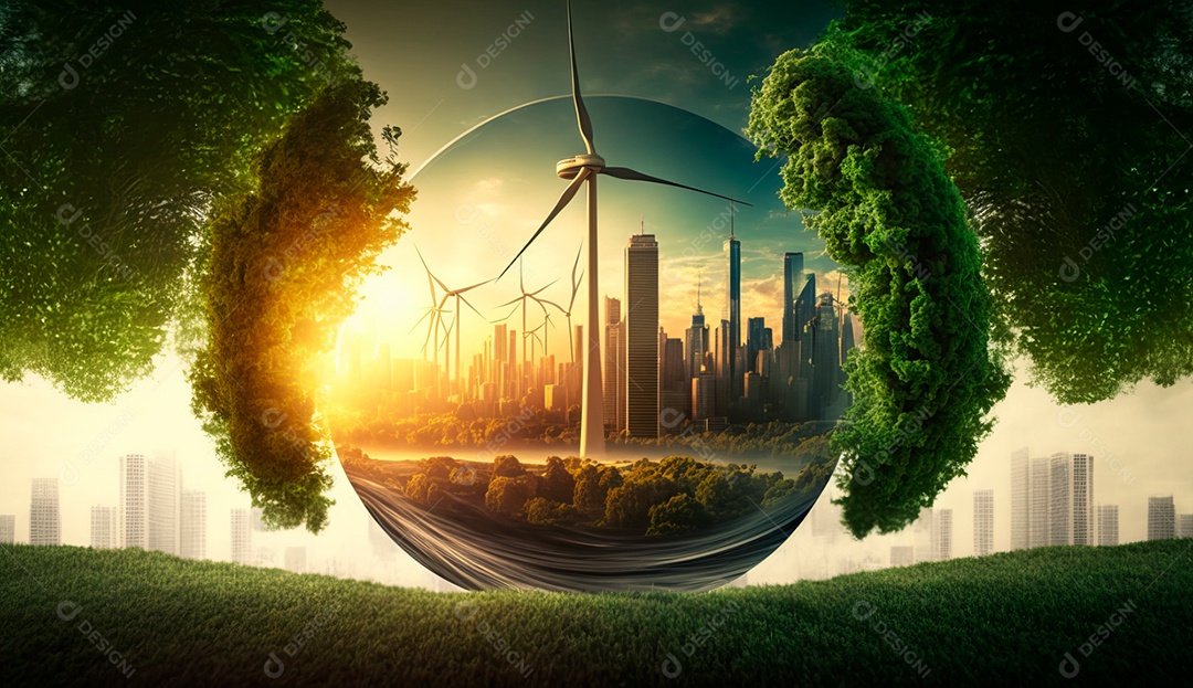 ESG energia verde indústria sustentável Meio Ambiente.