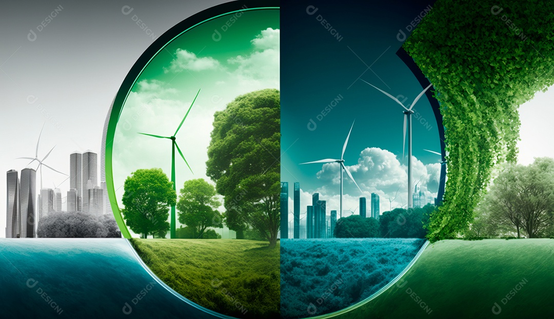 ESG energia verde indústria sustentável Meio Ambiente.