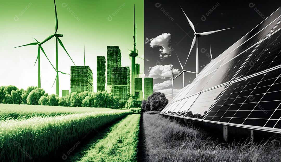 ESG energia verde indústria sustentável Meio Ambiente.