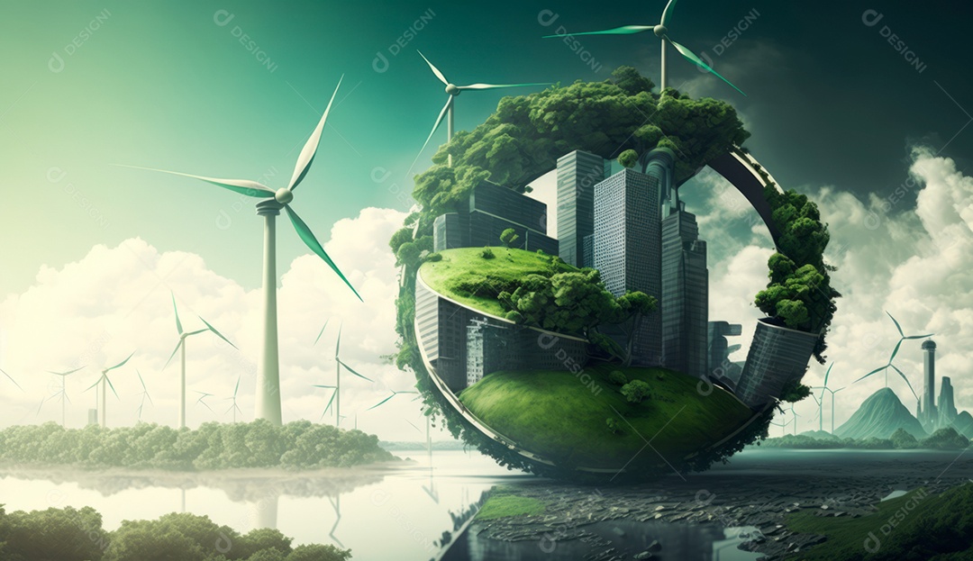 ESG energia verde indústria sustentável Meio Ambiente.