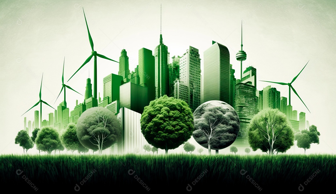 ESG energia verde indústria sustentável Meio Ambiente.