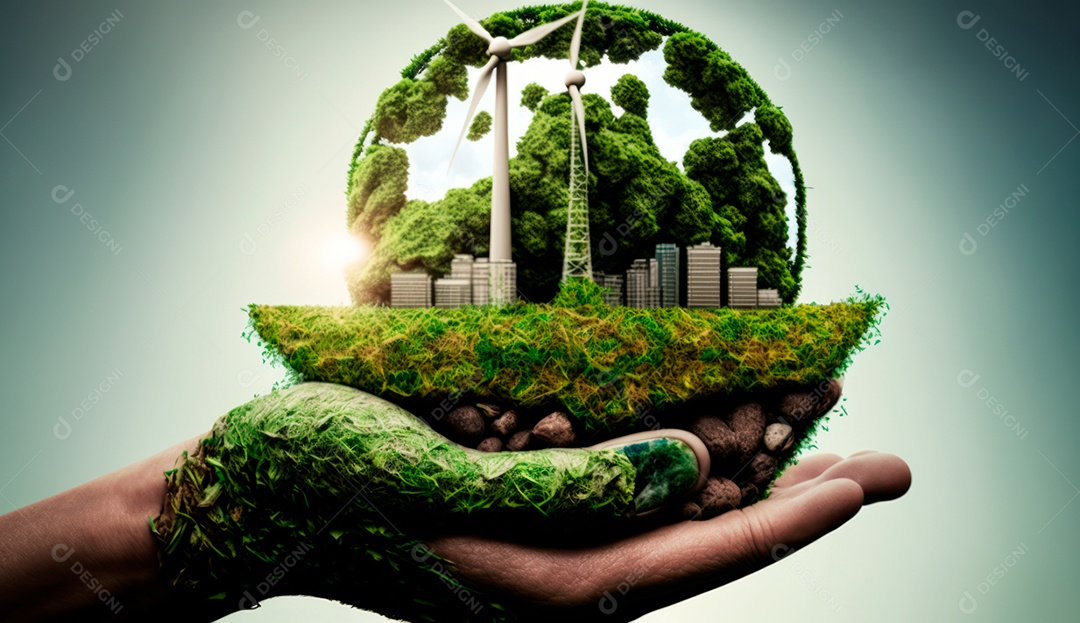 ESG energia verde indústria sustentável Meio Ambiente.