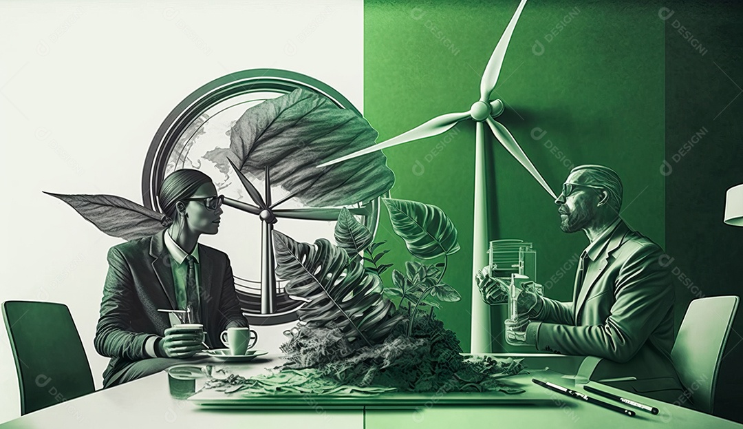 ESG energia verde indústria sustentável Meio Ambiente.