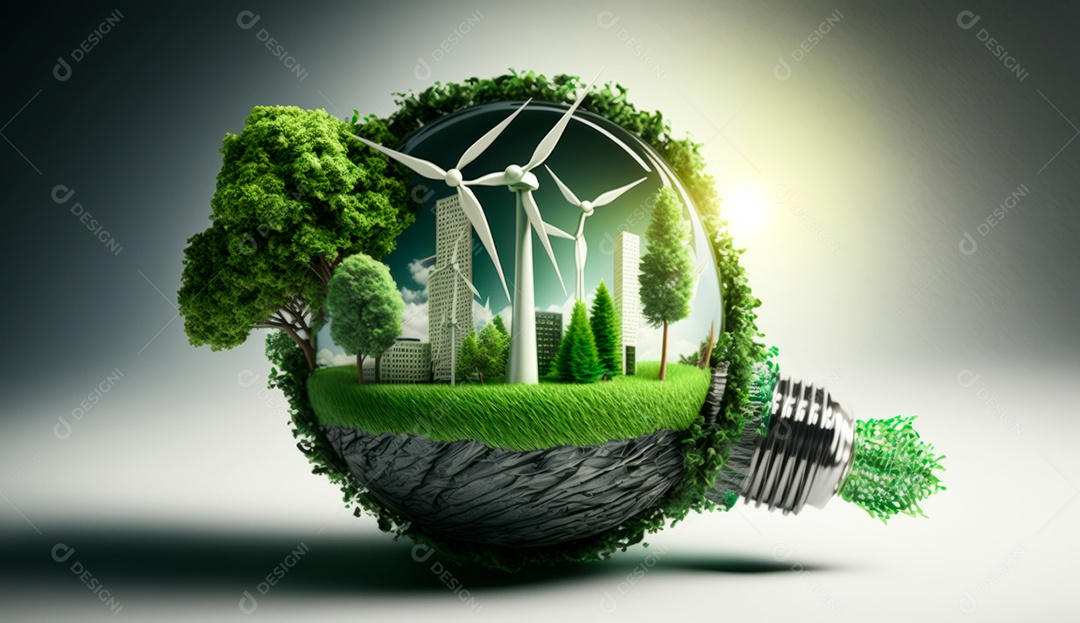 ESG energia verde indústria sustentável Meio Ambiente.