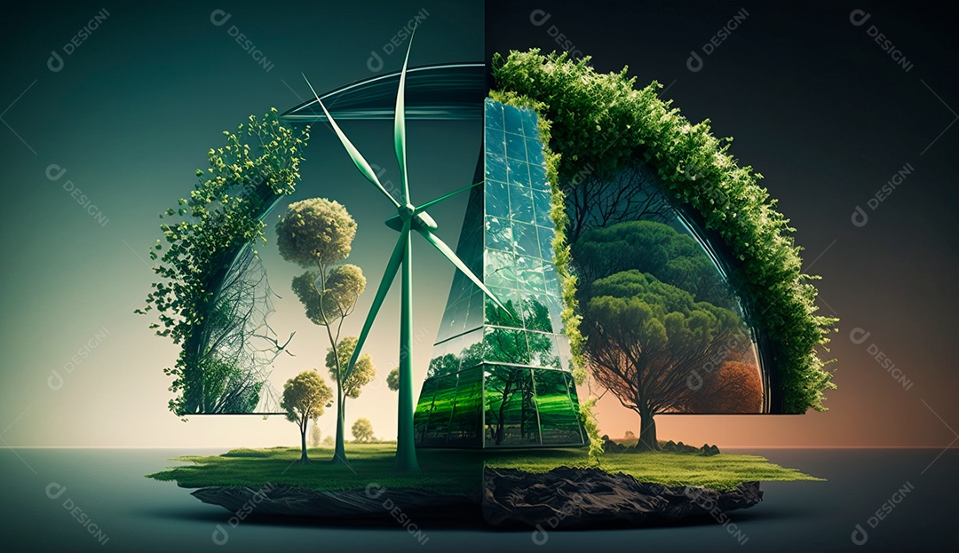 ESG energia verde indústria sustentável Meio Ambiente.