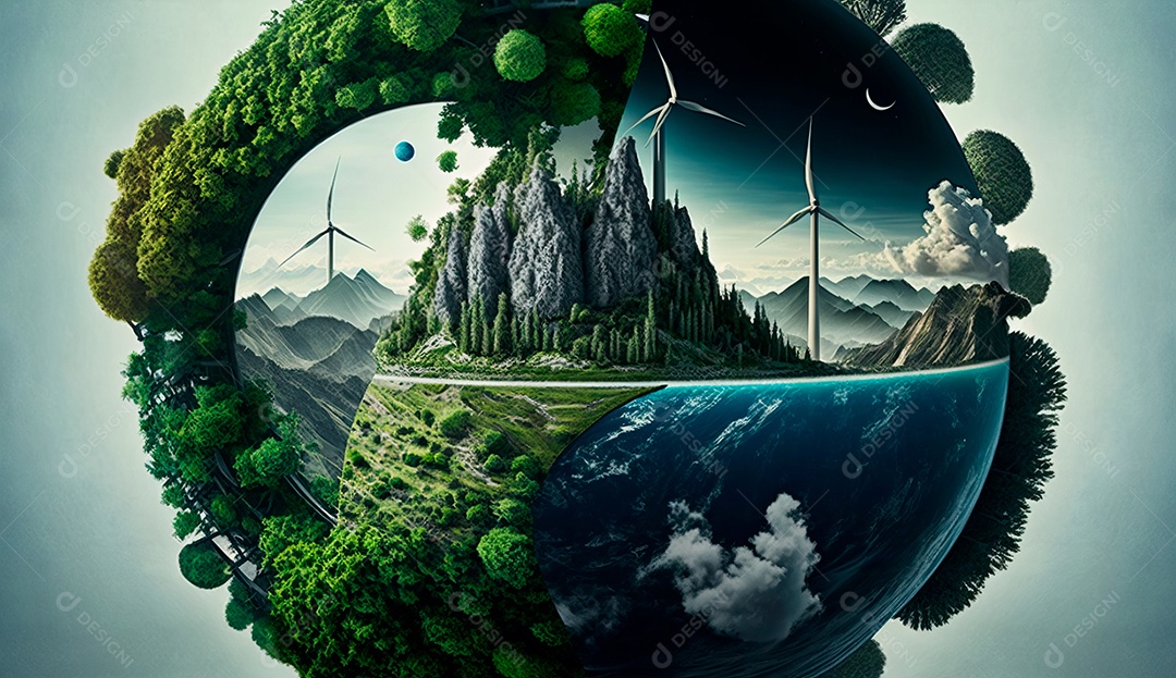 ESG energia verde indústria sustentável Meio Ambiente.