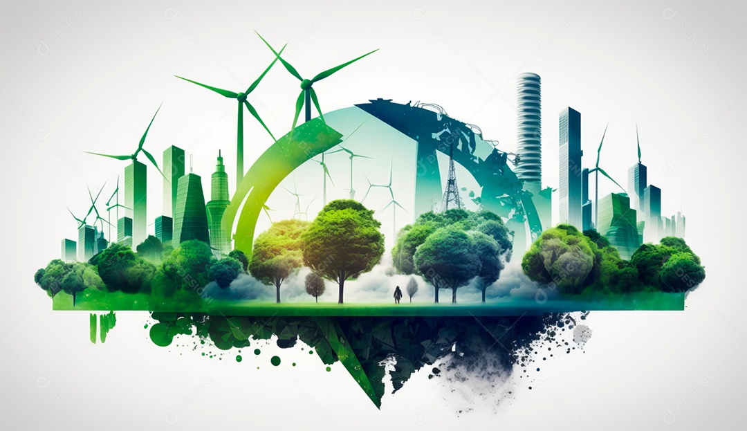 ESG energia verde indústria sustentável Meio Ambiente.