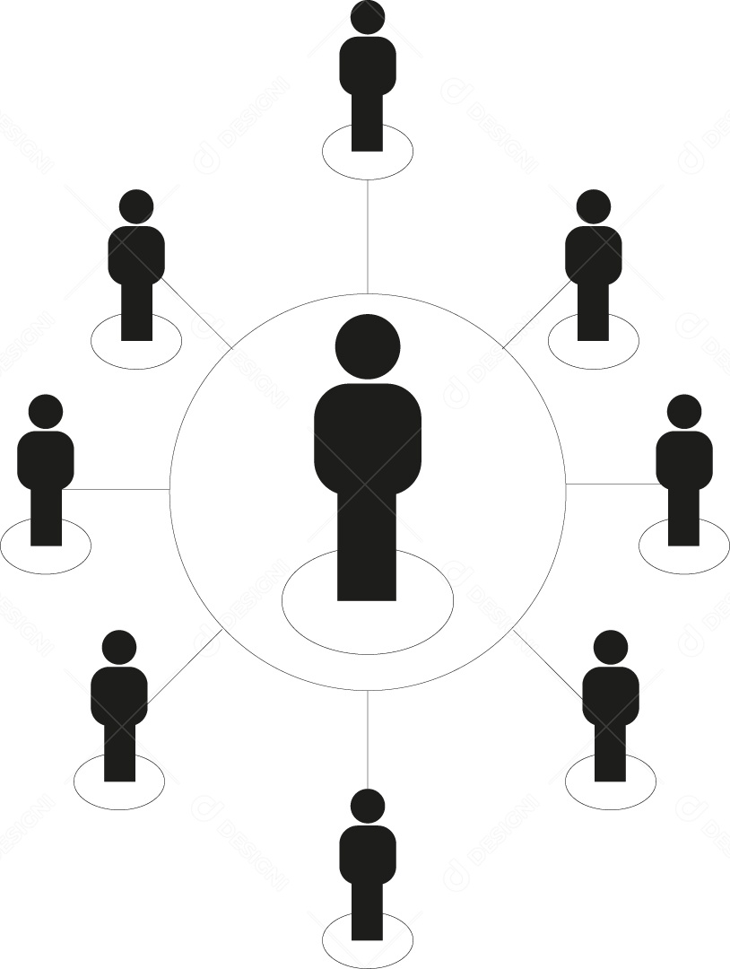 Conecção de Pessoas Vetor EPS