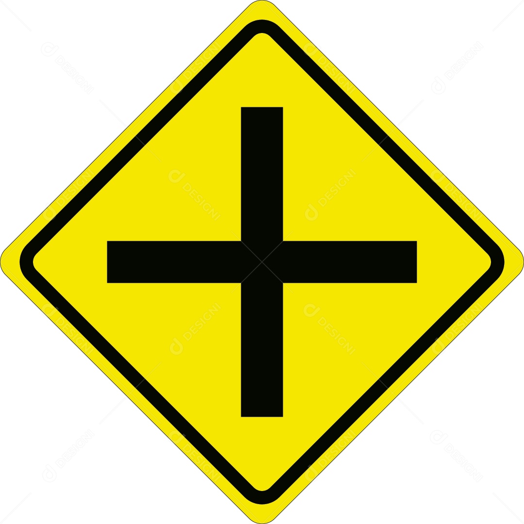 Placa de Cruzamento Ilustração  Vetor EPS