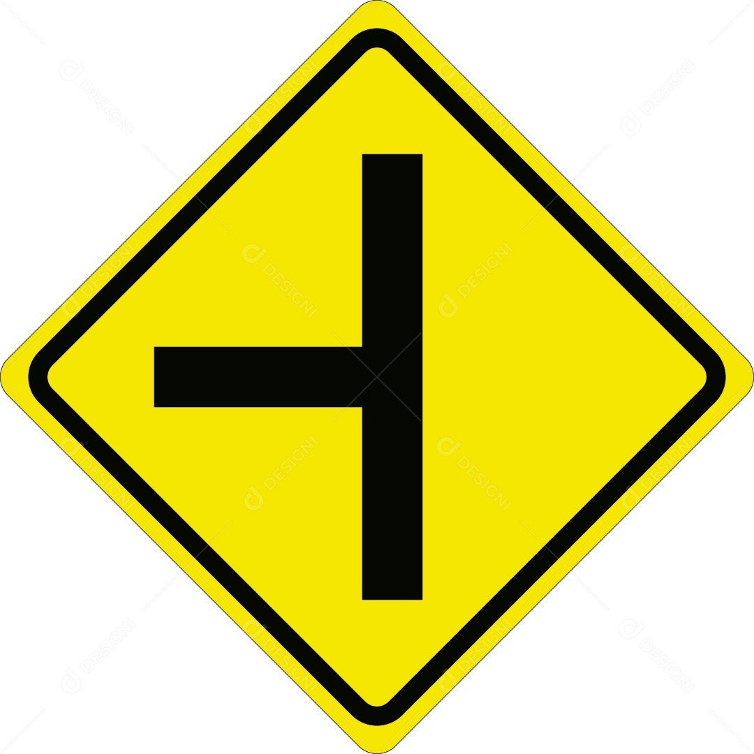 Placa de Via Lateral à Esquerda Vetor EPS