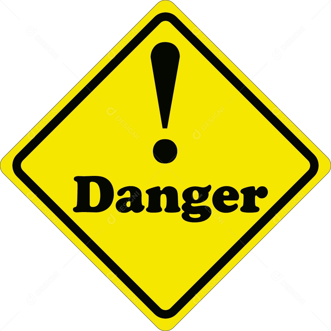 Placa de Perigo Ilustração Vetor EPS