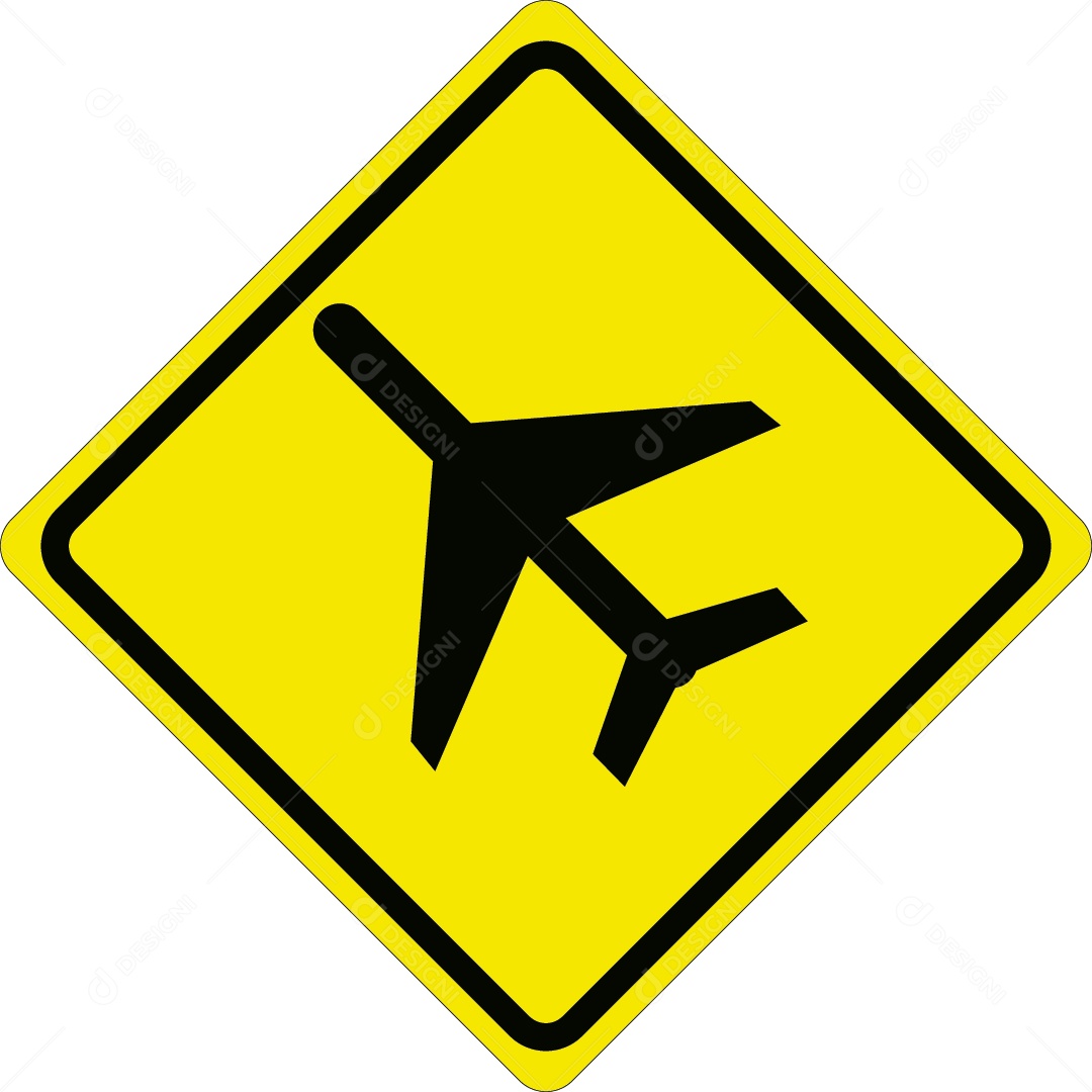 Placa de Aeroporto Ilustração Vetor EPS