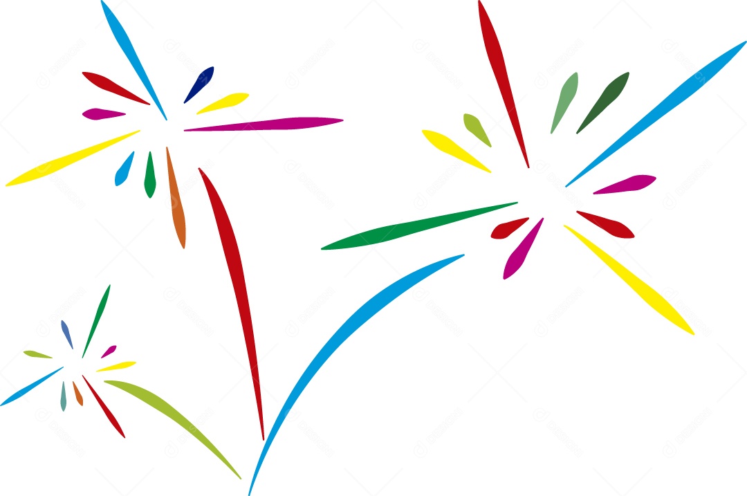 Fogos de Artificio Ilustração Vetor EPS