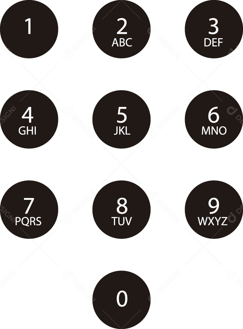 Teclado Numérico Ilustração Vetor EPS