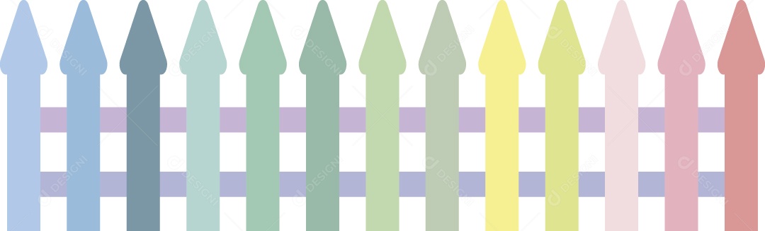 Cerca Colorida Ilustração Vetor EPS