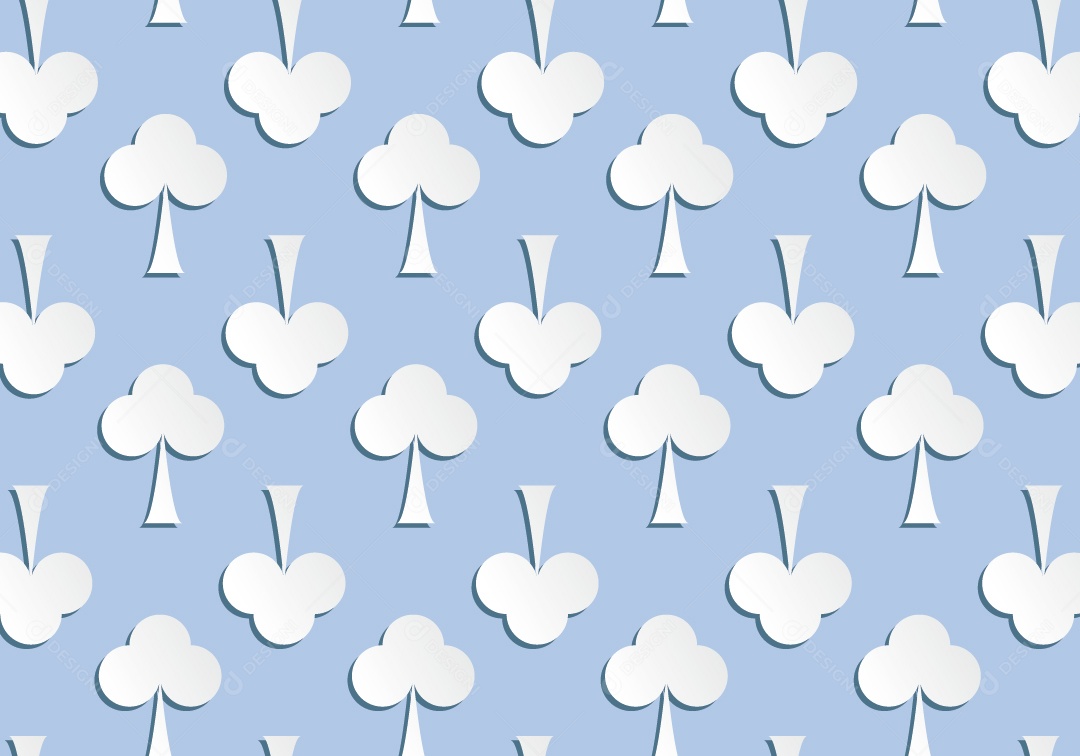 Padrão de Naipe de Paus Ilustração Vetor EPS