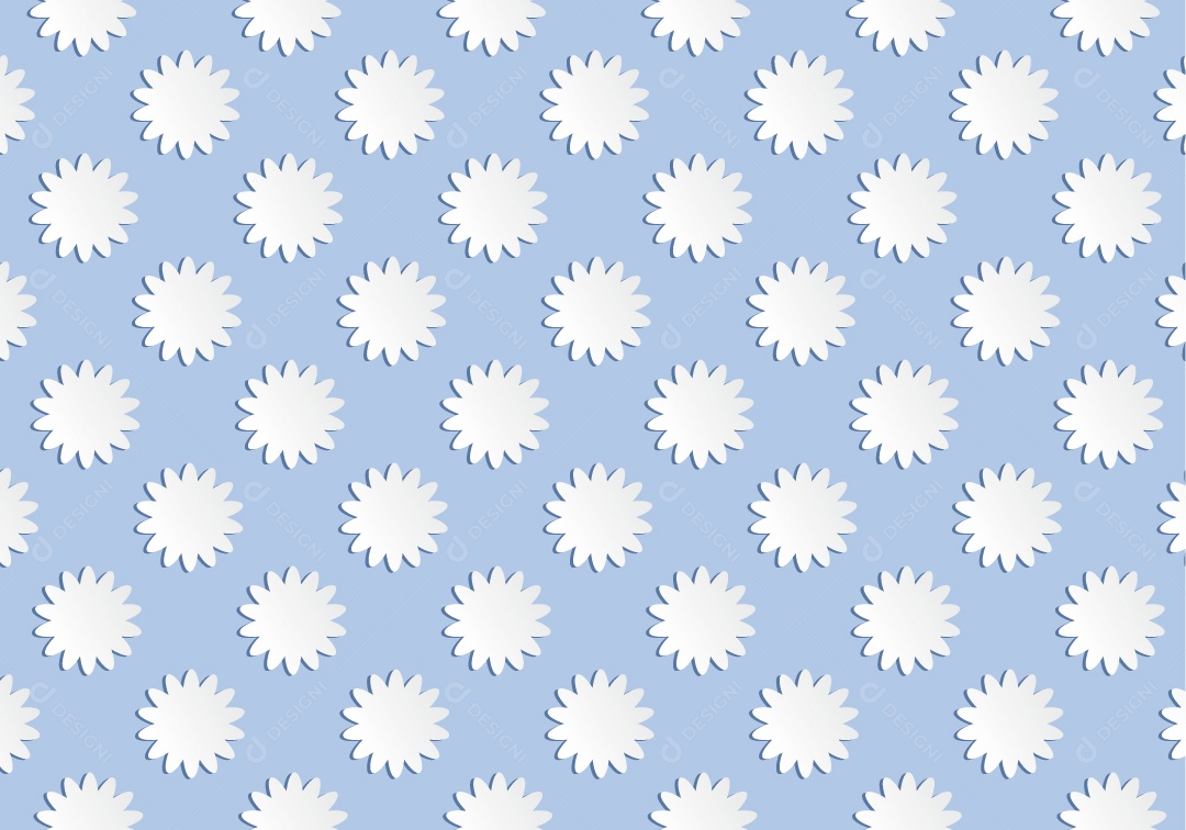 Padrão de Flores Ilustração Vetor EPS