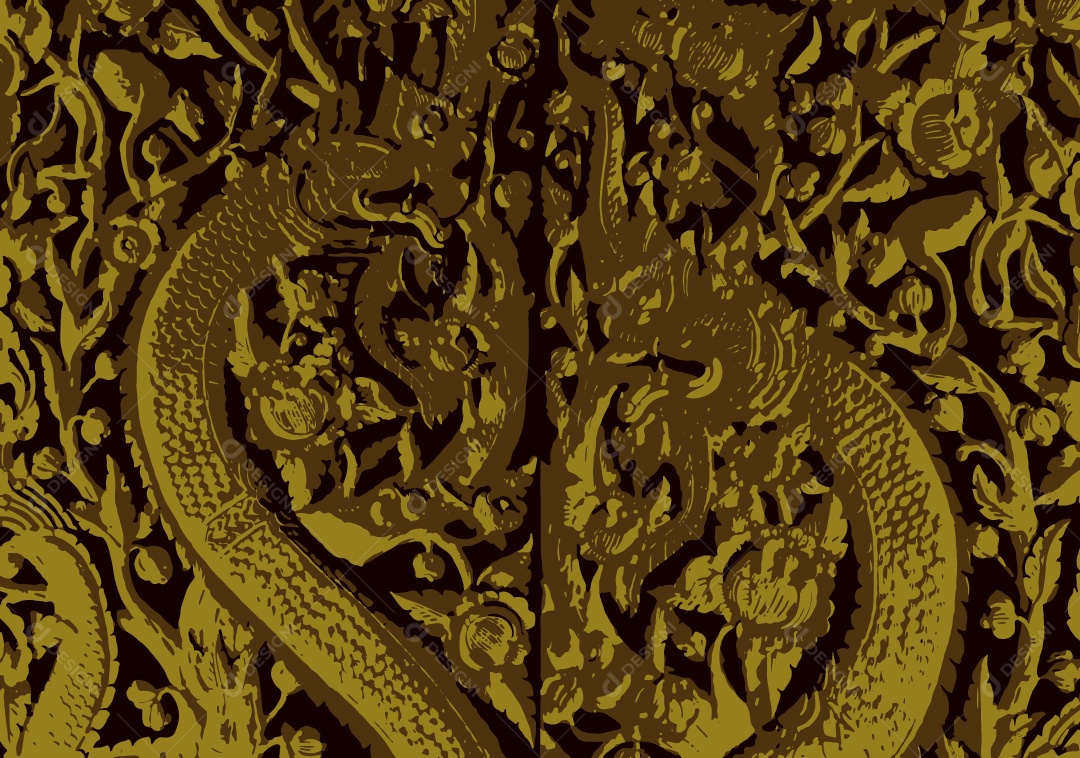 Desenho Tradicional Background Vetor EPS