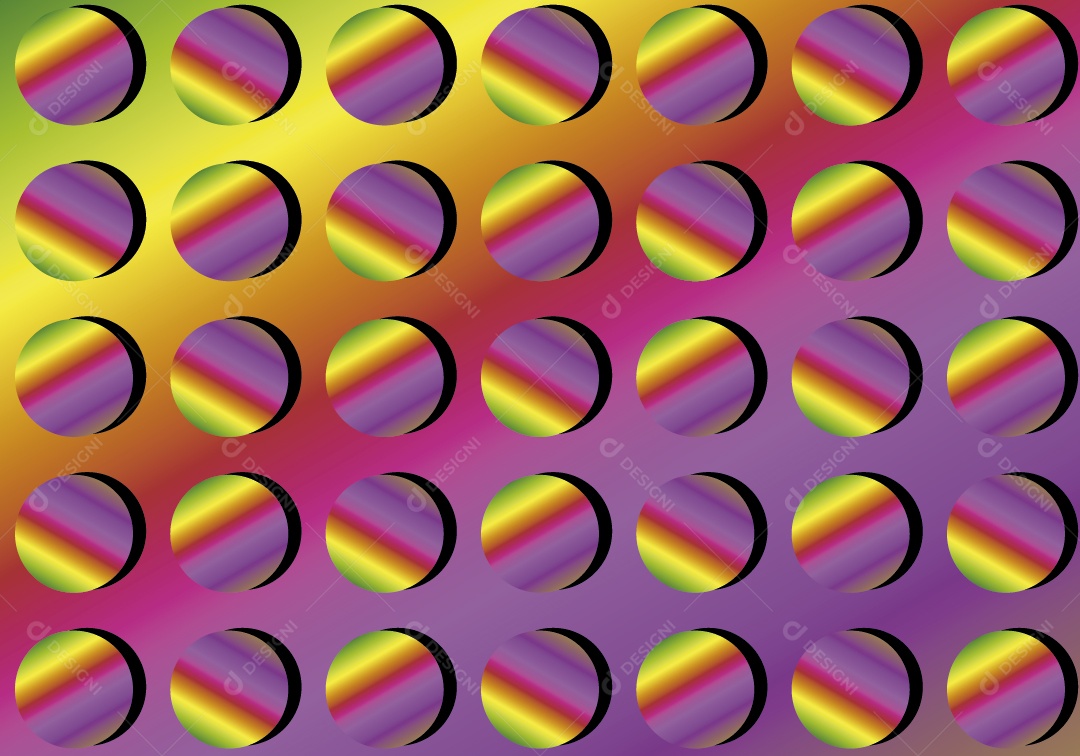 Background Círculos Coloridos Ilustração Vetor EPS