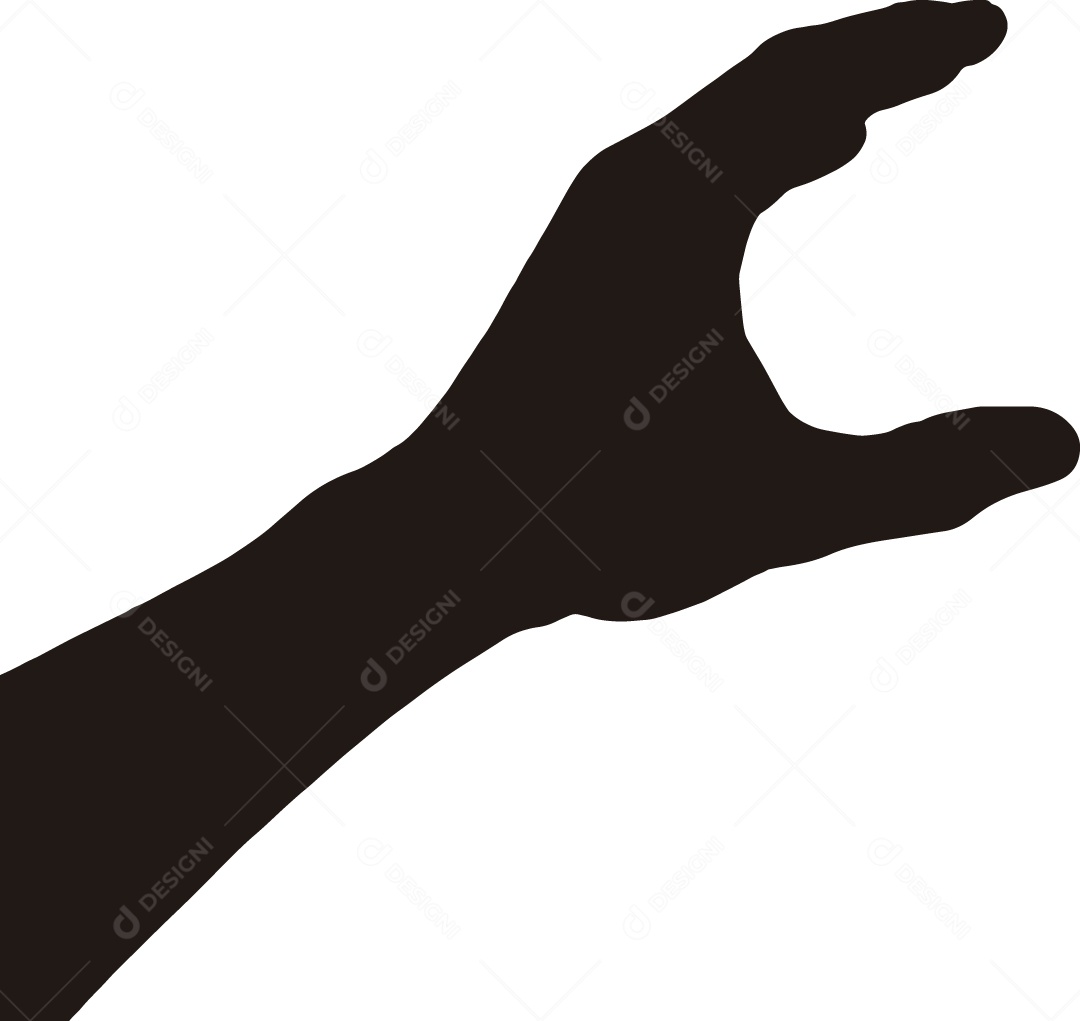 Sinal de Mãos Silhueta Vetor EPS
