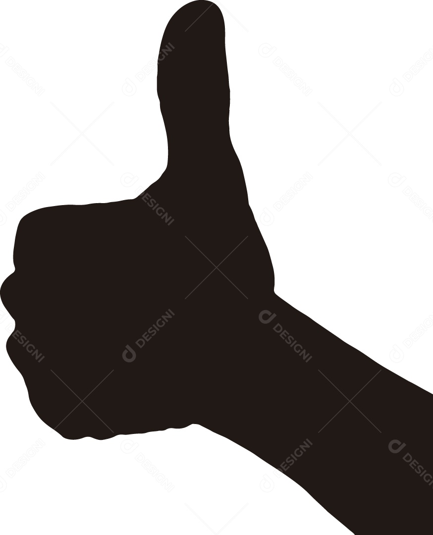 Sinal de Ok Silhueta Vetor EPS