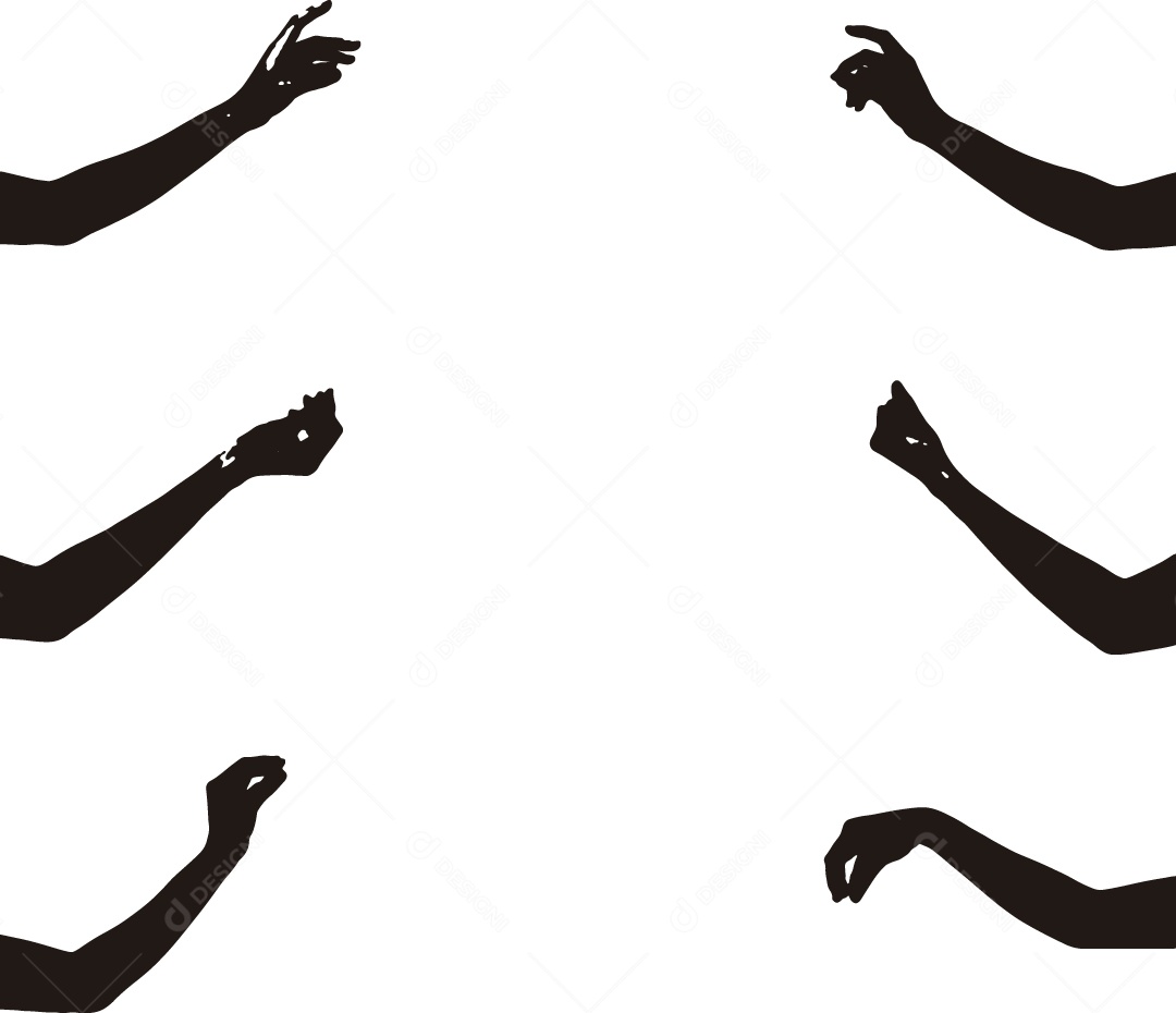 Conjunto de Gestos de Mãos Vetor EPS