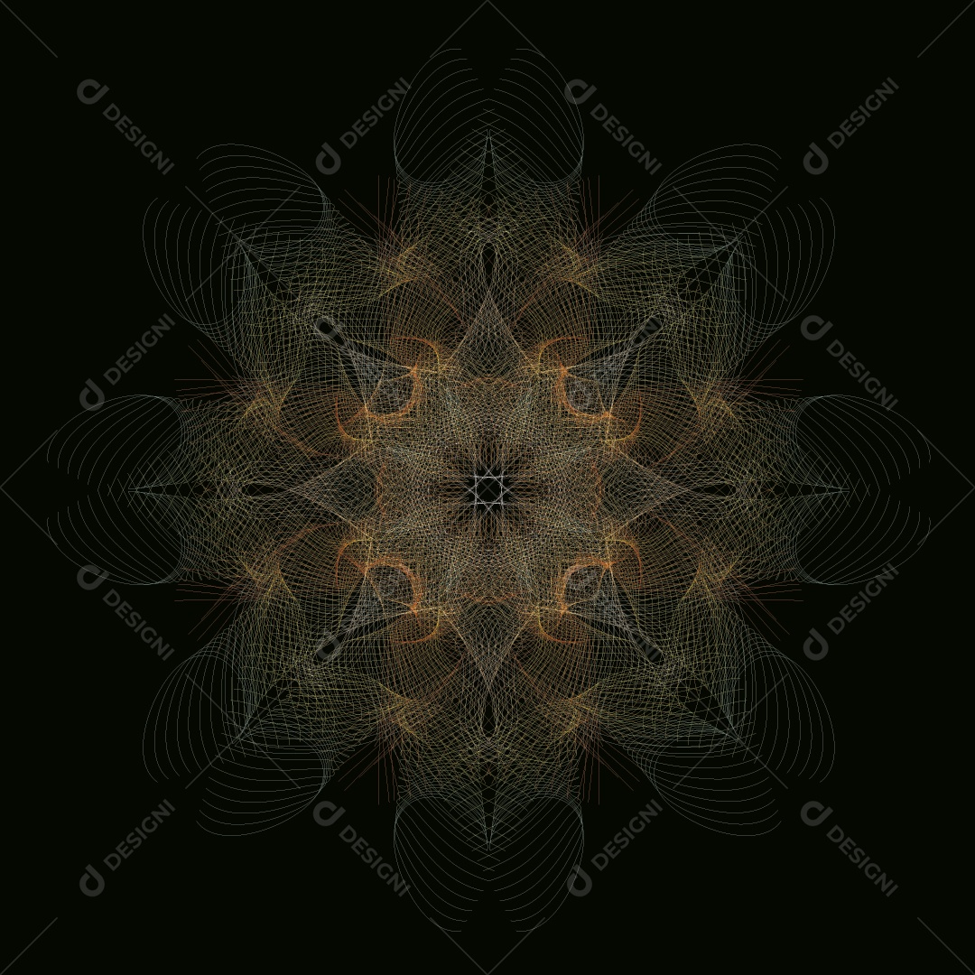 Mandala Abstrata Desenho Vetor EPS