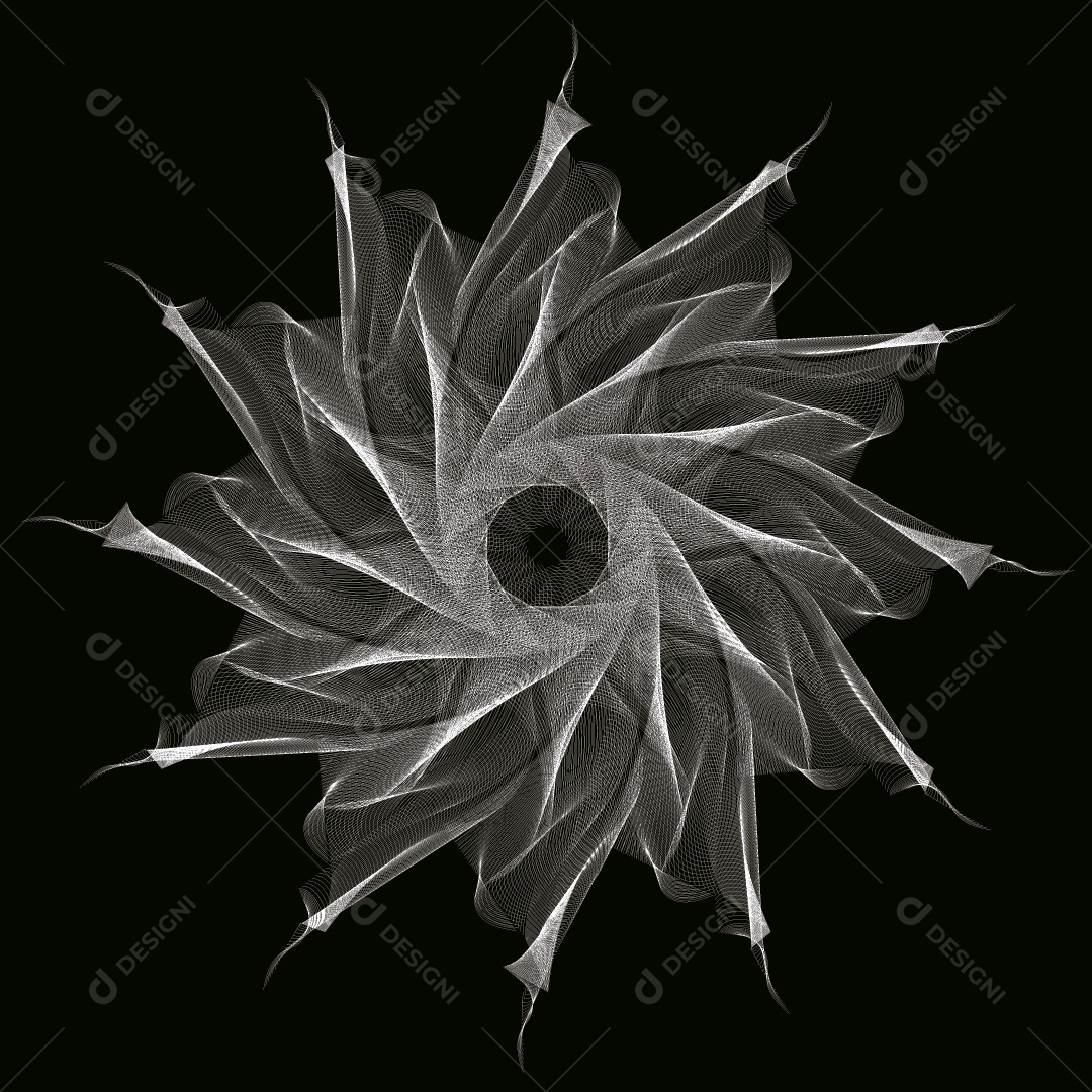 Mandala Abstrata Desenho Vetor EPS