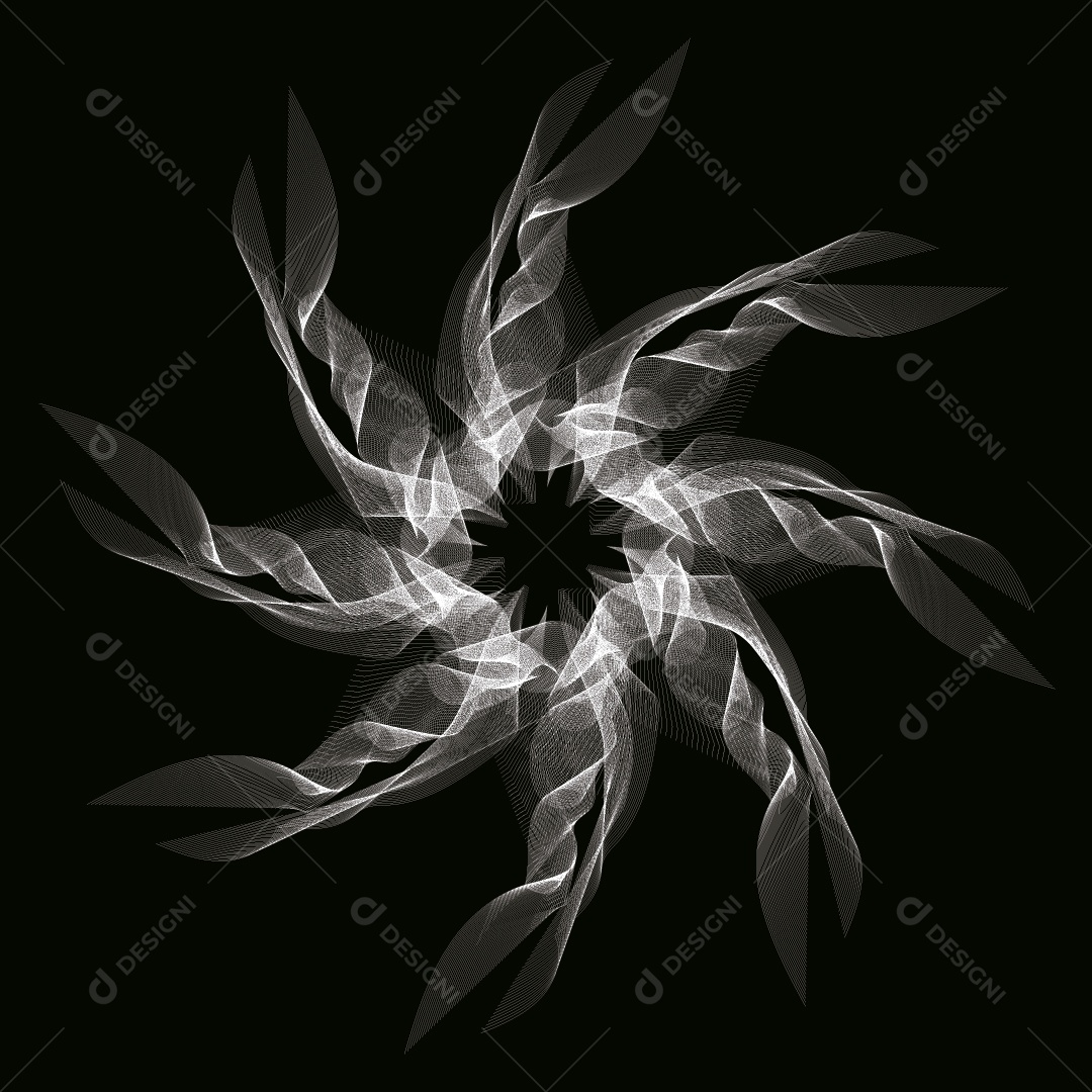 Mandala Desenho Abstrata Vetor EPS