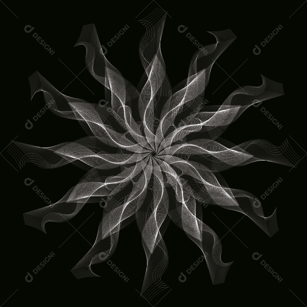 Mandala Desenho Abstrata Vetor EPS