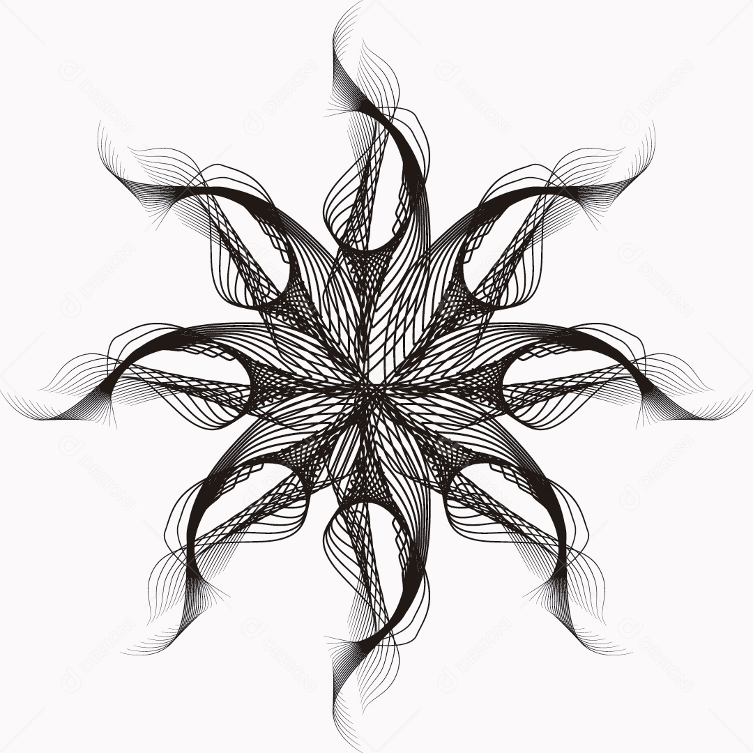 Mandala Abstrata Desenho Vetor EPS