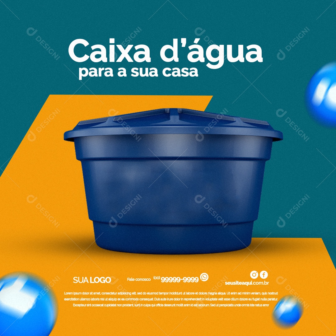 Materiais De Construção Caixa D Água para a sua Casa Social Media PSD Editável
