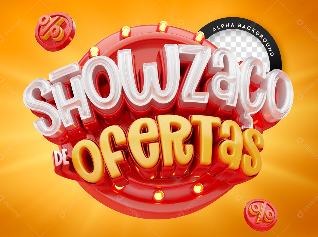 Selo 3D Showzão De Ofertas Para Composição PSD