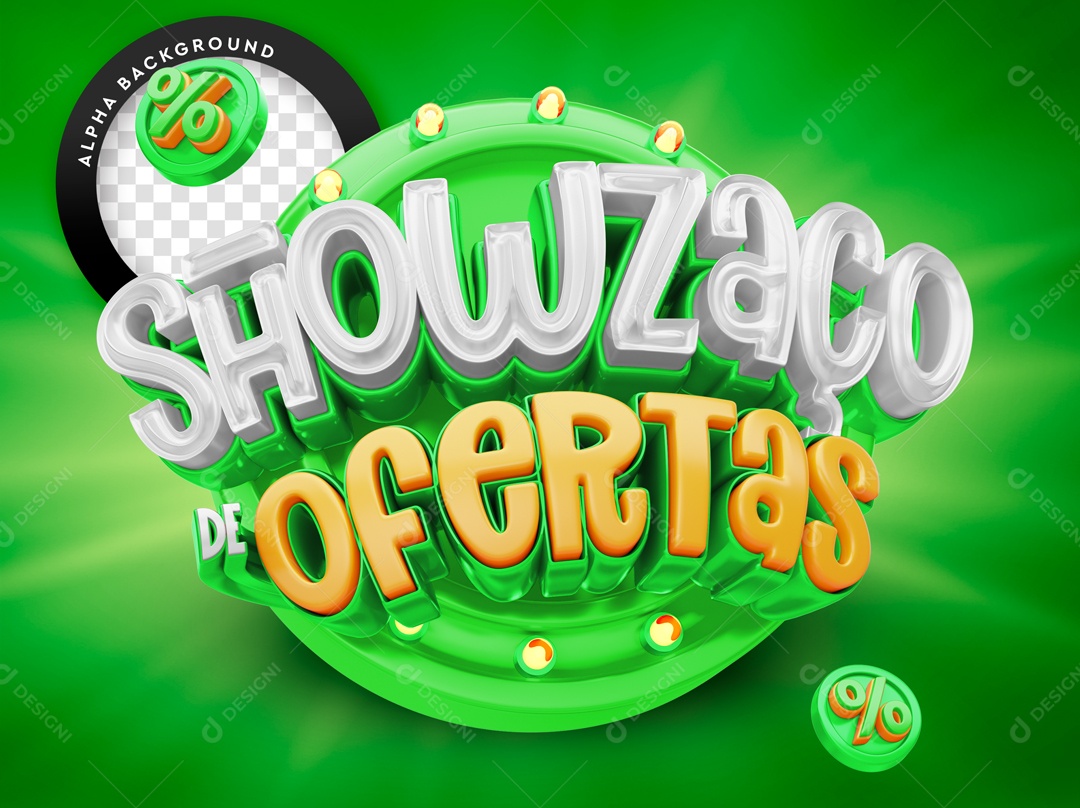Showzão De Ofertas Selo 3D Para Composição PSD