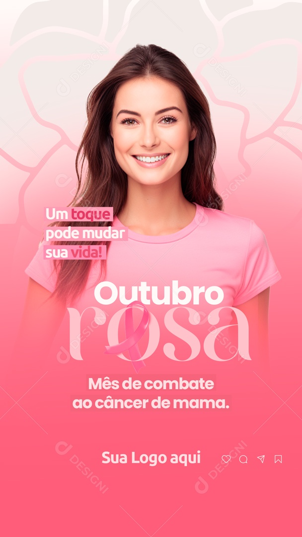 Social Media Story Mês De Combate Outubro Rosa PSD Editável