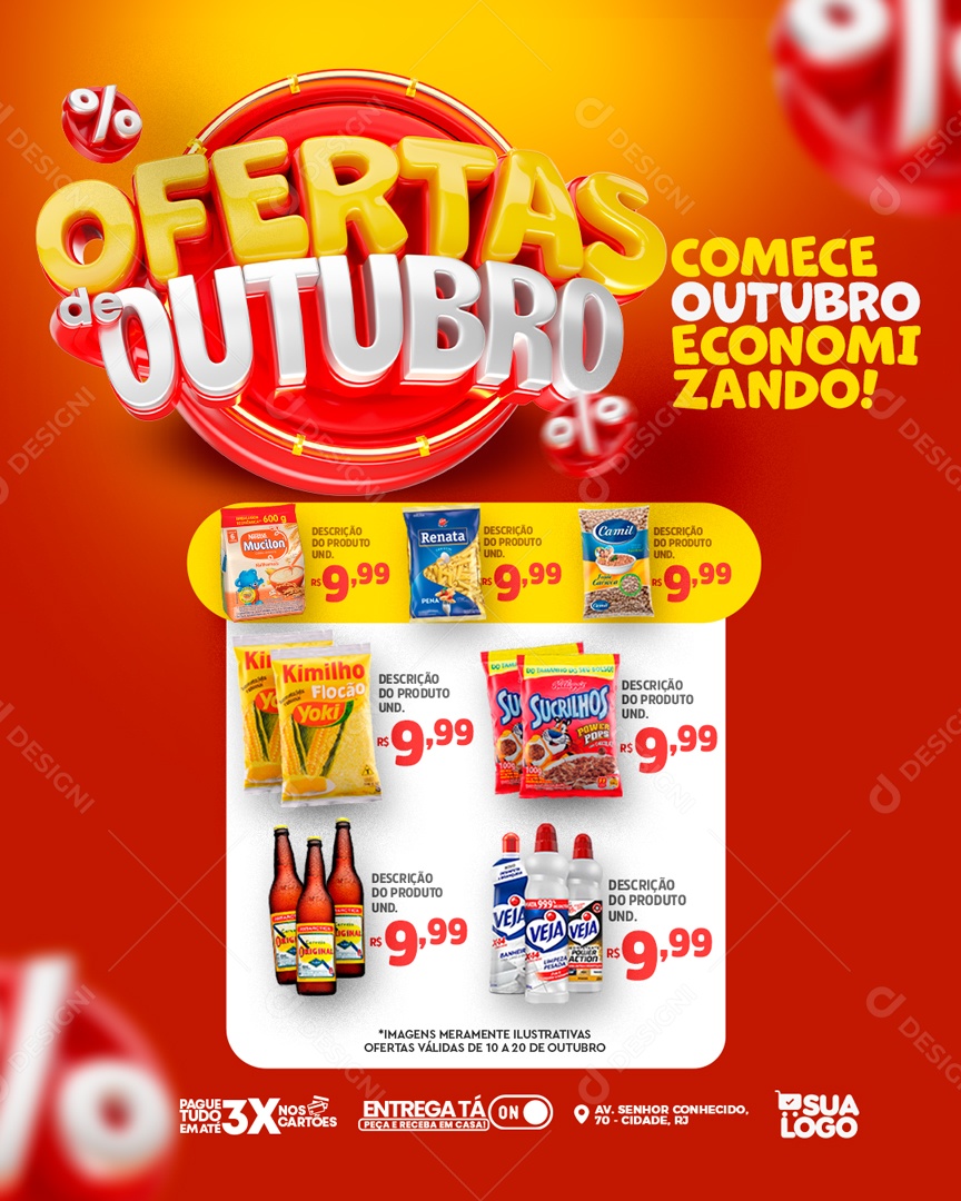 Social Media Story Ofertas De Outubro PSD Editável