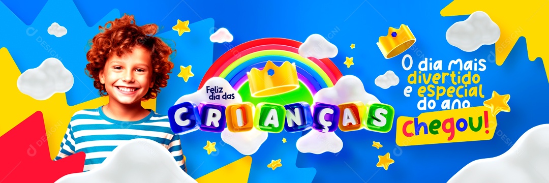 Social Media Carrossel Feliz Dia Das Crianças PSD Editável