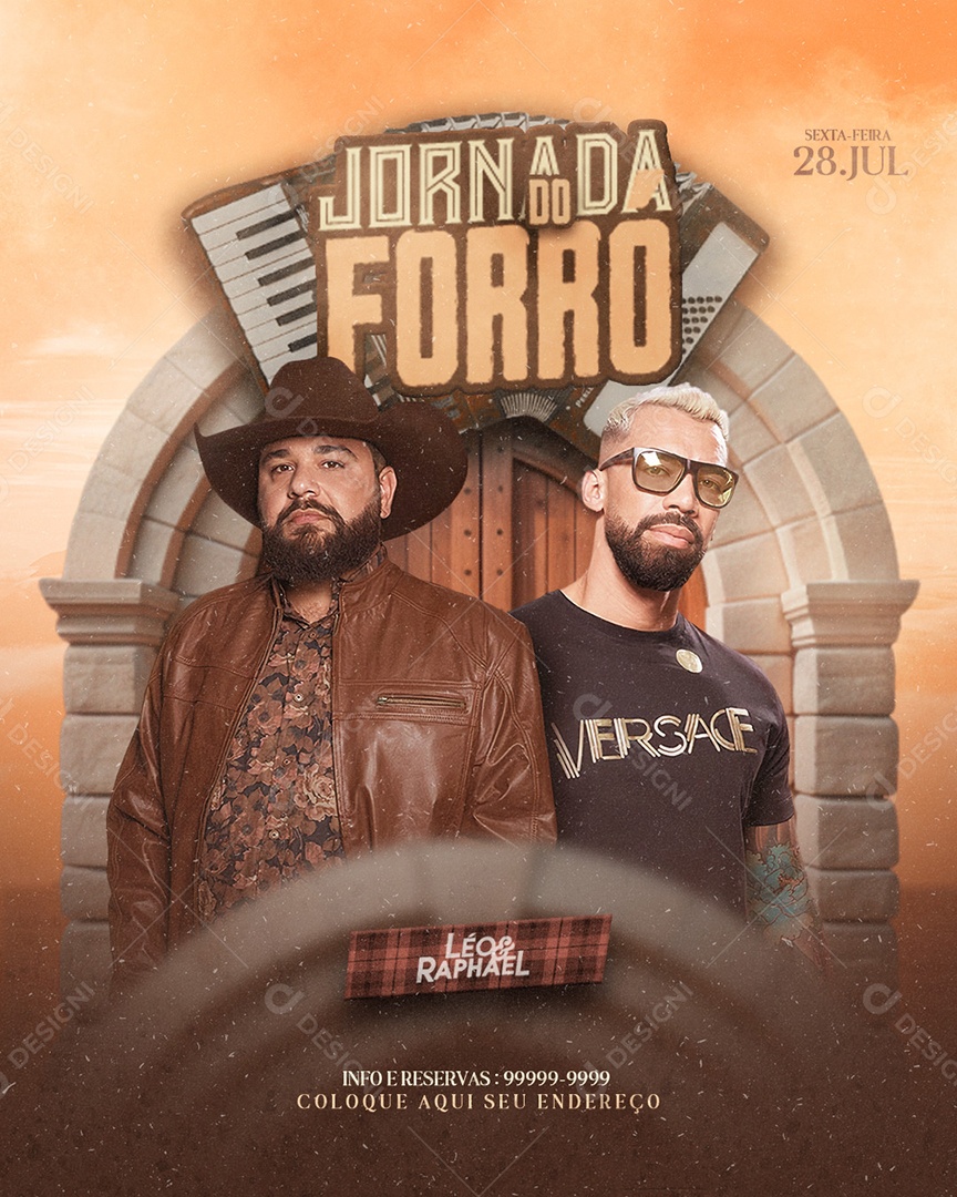 Flyer Feed Jornada Do Forró Social Media PSD Editável