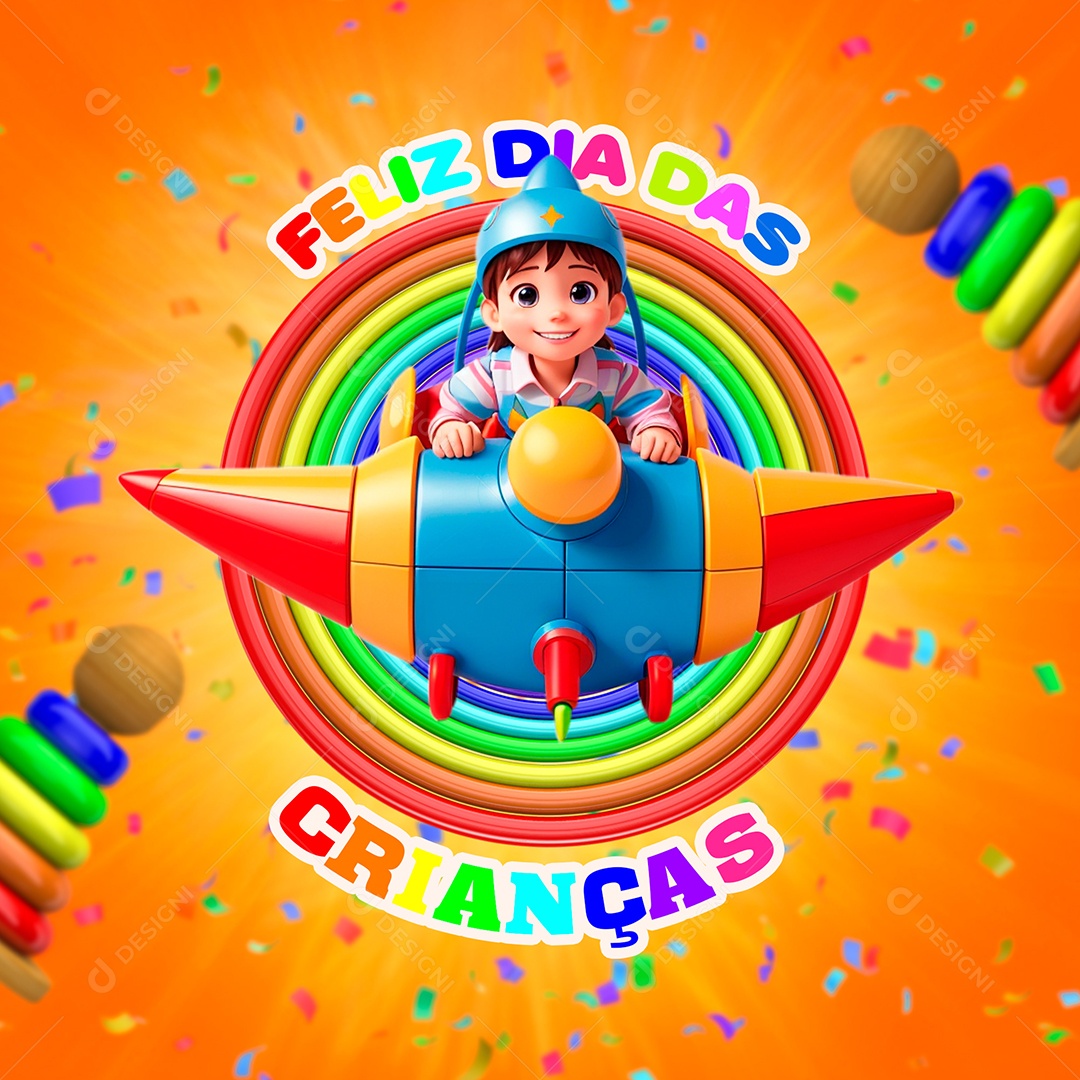 Social Media Feliz Dia Das Crianças PSD Editável