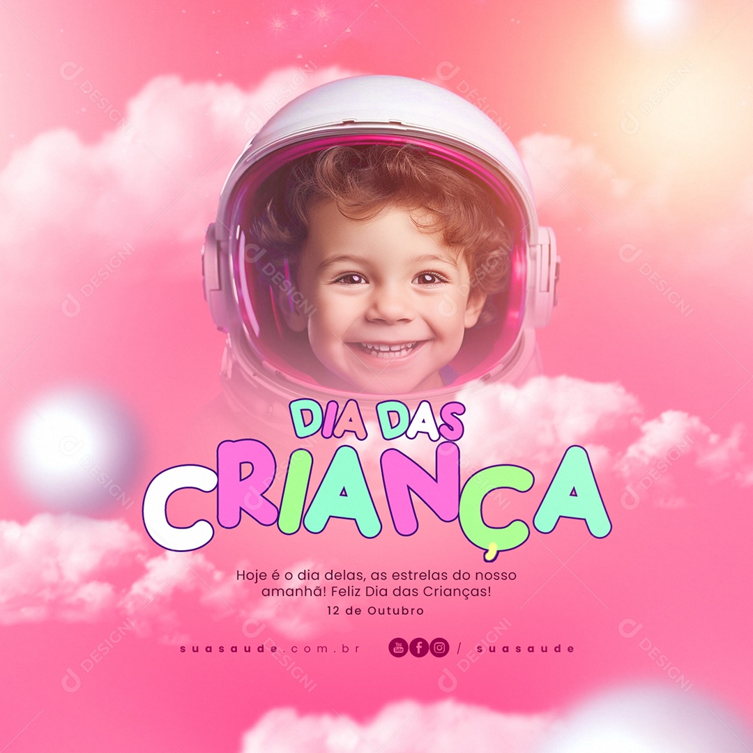 Social Media Dia Das Crianças 12 de Outubro PSD Editável