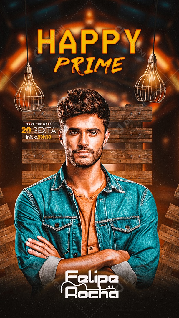 Story Flyer Happy Prime Felipe Rocha Social Media PSD Editável