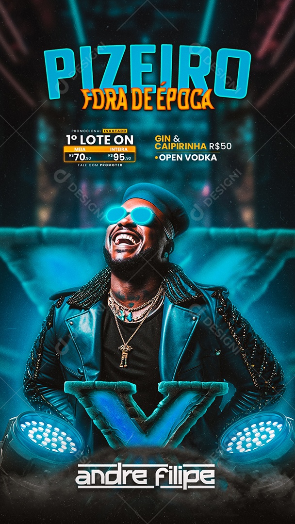 Story Flyer Pizeiro Fora de Época Andre Filipe Social Media PSD Editável