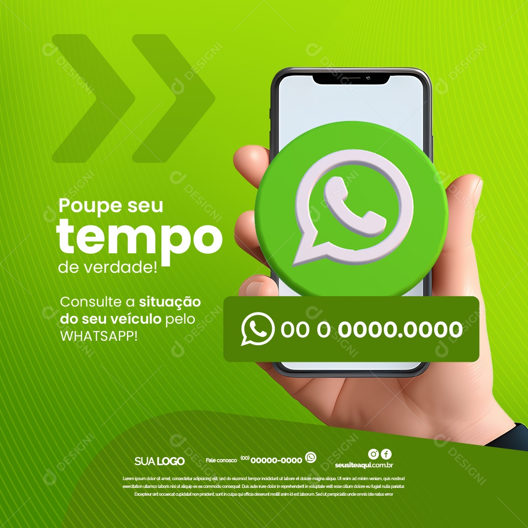 Despachante Poupe seu Tempo de Verdade Social Media PSD Editável