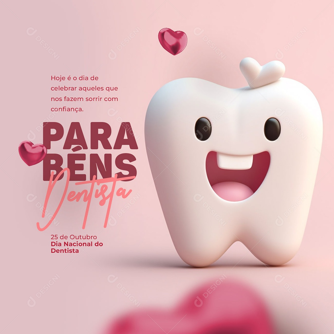 Dia Nacional do Dentista 25 de Outubro Social Media PSD Editável